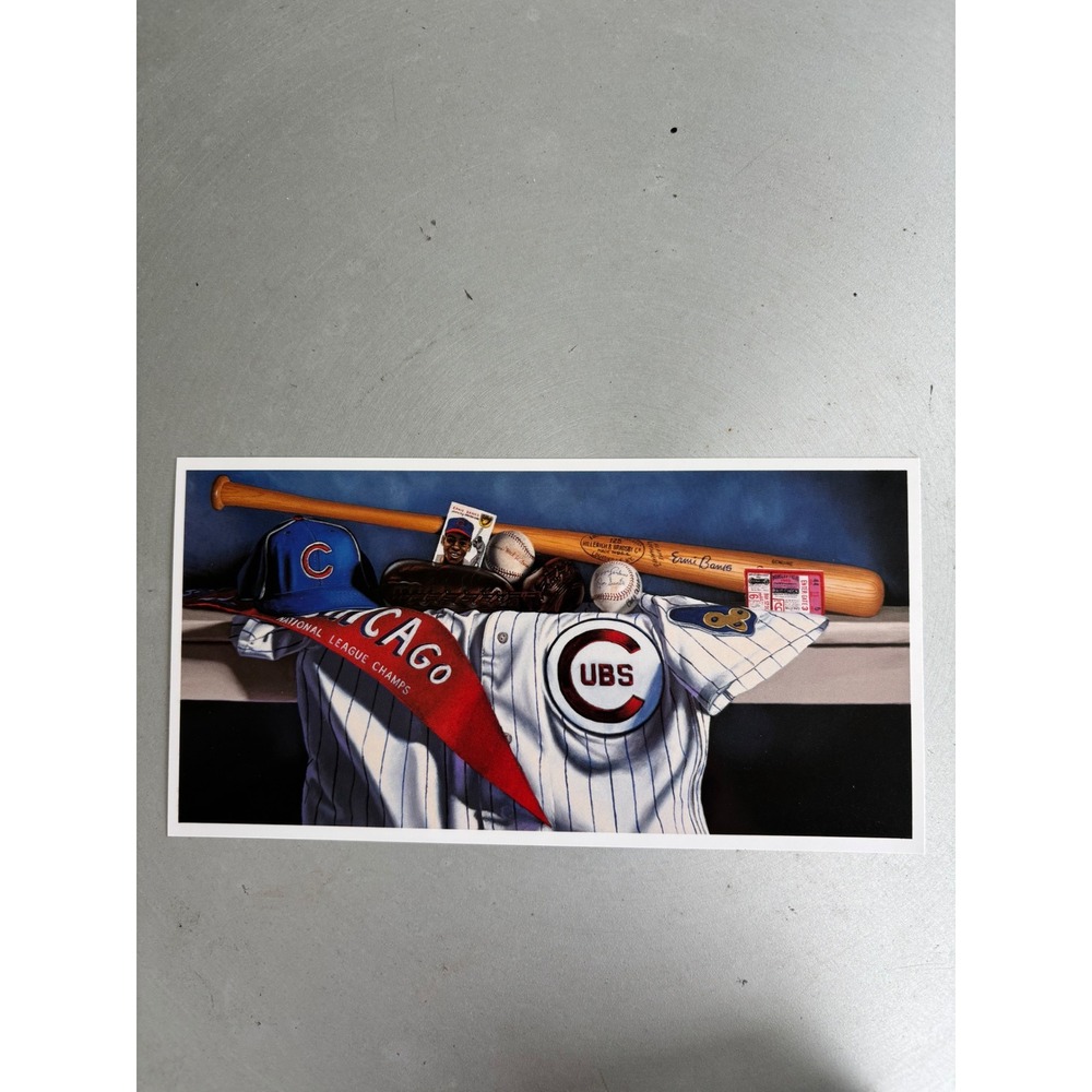 Bill Williams Royal Wrigley Threads Chicago Cubs promo card 1996 Ernie Banks